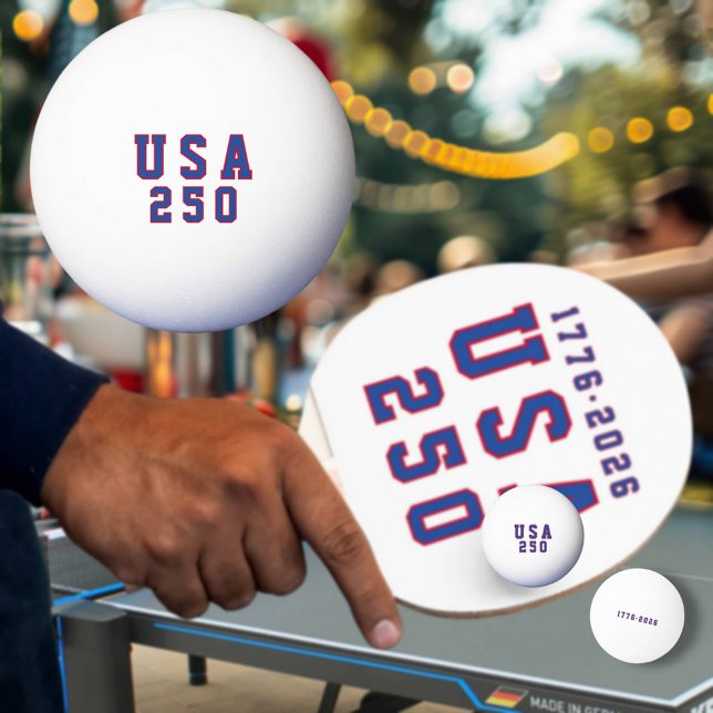 America's 250th Anniversary USA 250 1776 2026 Ping Pong Ball (Creator Uploaded)