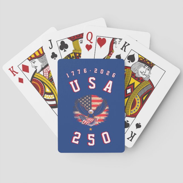 America's 250th Anniversary USA 250 1776 2026 Poker Cards (Back)