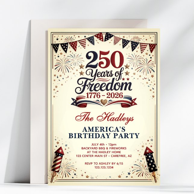 America's 250th Anniversary Vintage Invitation (Creator Uploaded)