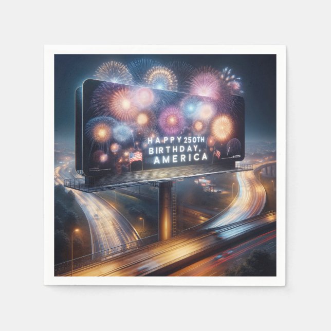 America's 250th Birthday Billboard Napkins (Front)