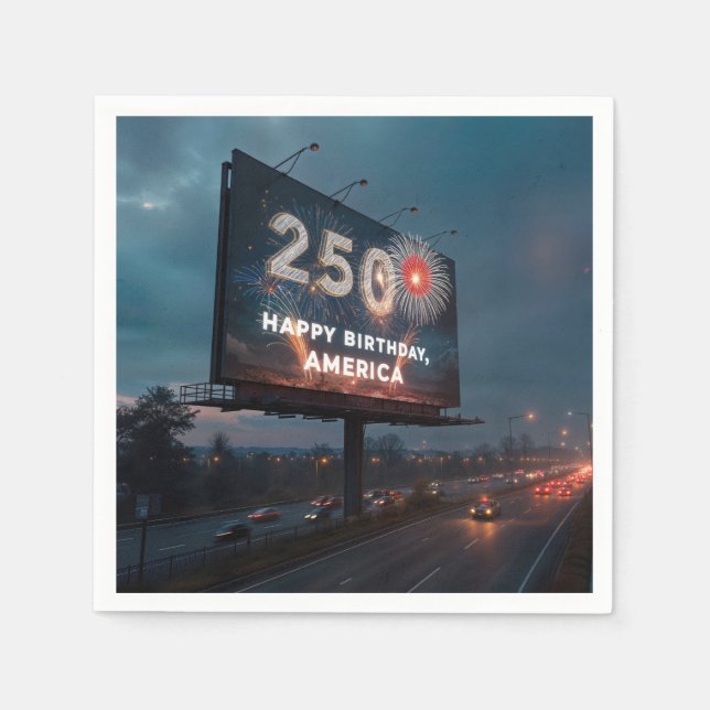 America's 250th Birthday Billboard Napkins (Front)