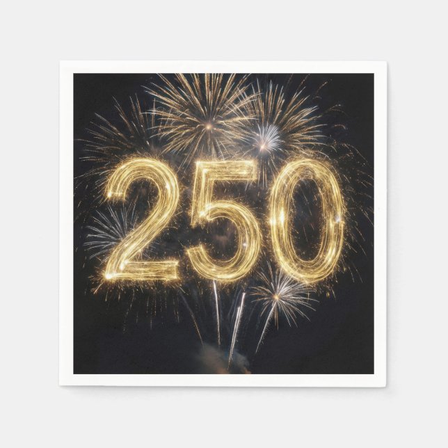 America's 250th Birthday Fireworks Napkins (Front)