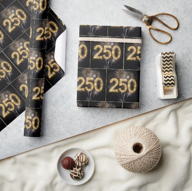 America's 250th Birthday Fireworks Wrapping Paper (Crafts)