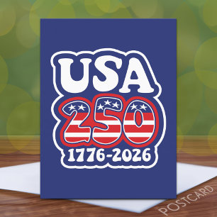 America's 250th Birthday - Groovy USA 250 Postcard
