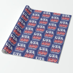 America's 250th Birthday - Groovy USA 250 Wrapping Paper
