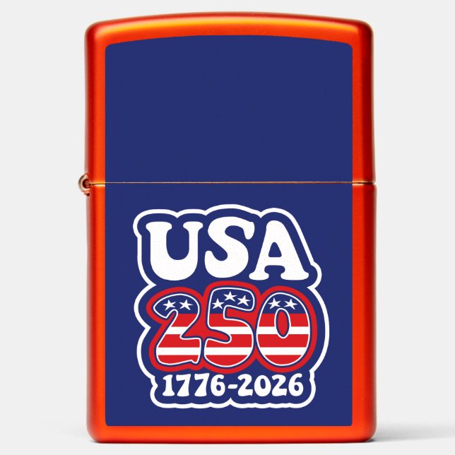 America's 250th Birthday - Groovy USA 250 Zippo Lighter (Front)
