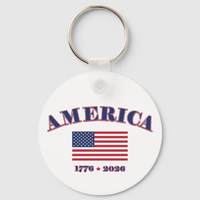 America's 250th Birthday Keychain (Front)