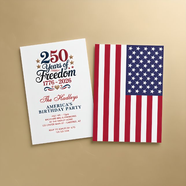America's 250th Birthday Party Invitation (Creator Uploaded)