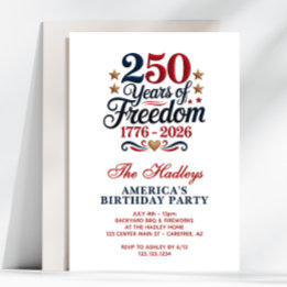 America's 250th Birthday Party Invitation