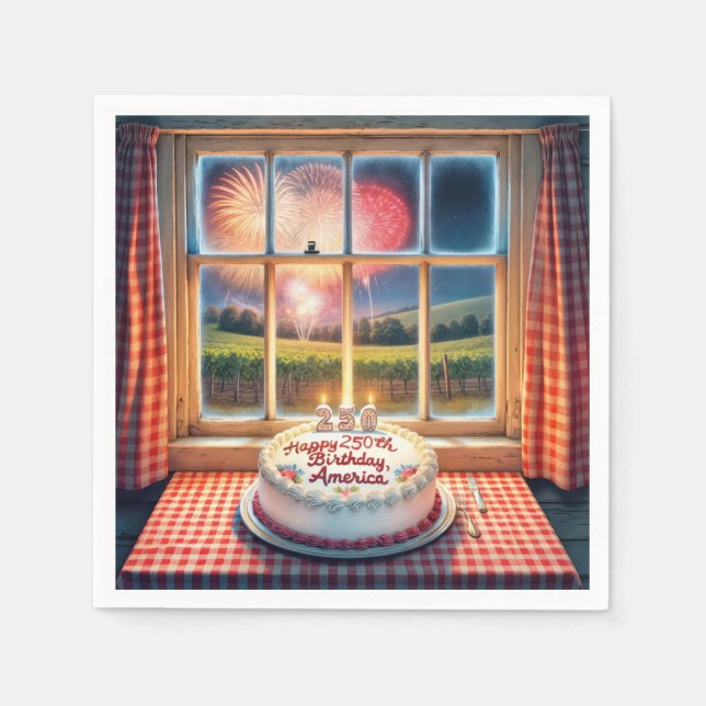 America's 250th Birthday Party Napkins (Front)