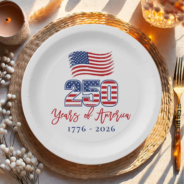 America's 250th Birthday Party Paper Plates (Creator Uploaded)