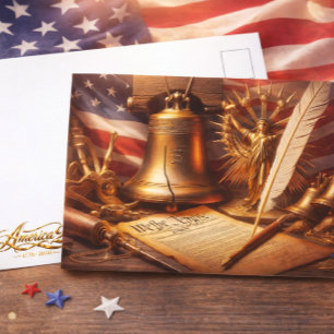 America's 250th Semiquincentennial Holiday Postcard