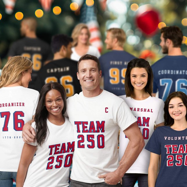 America's 250th Team 250 Event Name Party Jersey   T-Shirt (Creator Uploaded)