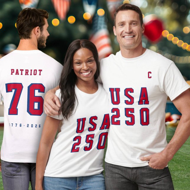 America's 250th USA 250 Event Name Party Jersey   T-Shirt (Creator Uploaded)