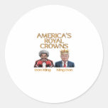 America&#39;s Crowns And Don Graphic Classic Round Sticker