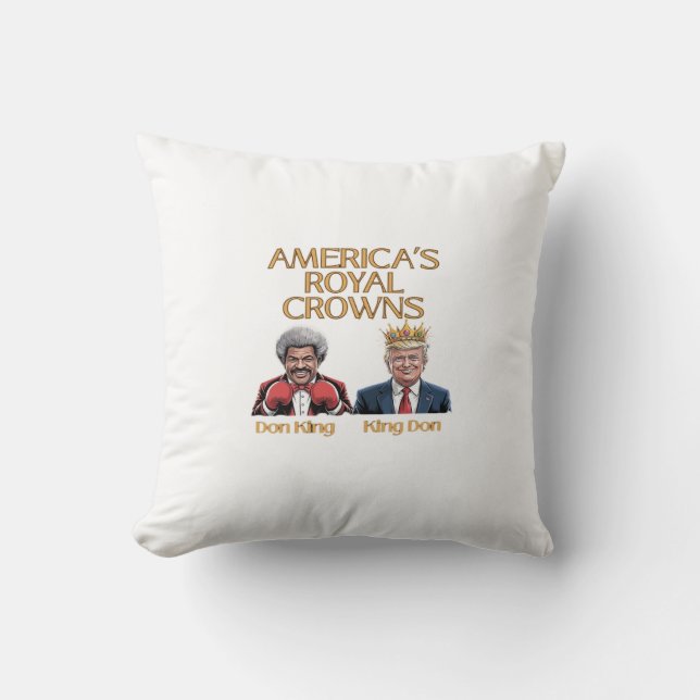 America's Crowns And Don Graphic Throw Pillow (Front)
