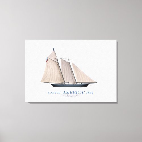 americas cup yacht america 1851 tony fernandes canvas print