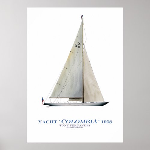americas cup yacht colombia tony fernandes poster