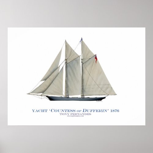 americas cup yacht countess of dufferin poster