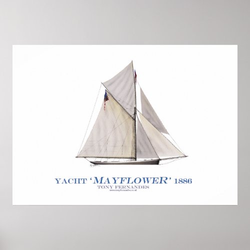 americas cup yacht mayflower tony fernandes poster