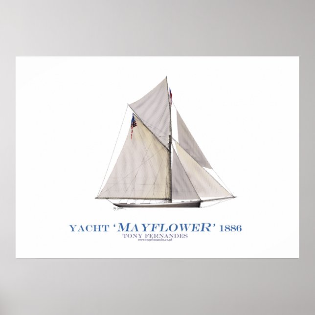 americas cup yacht 'mayflower', tony fernandes poster (Front)