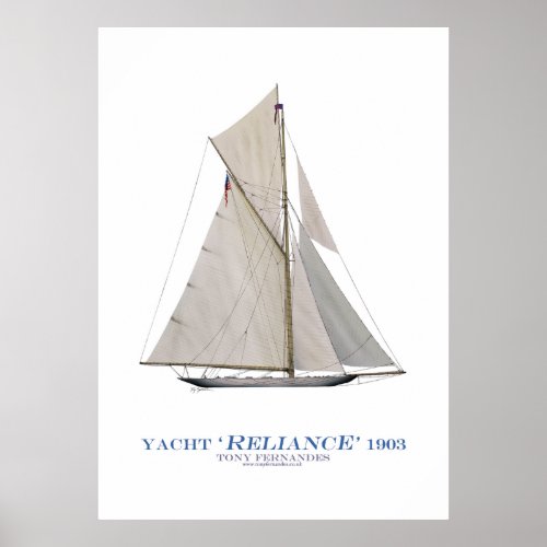 americas cup yacht reliance tony fernandes poster