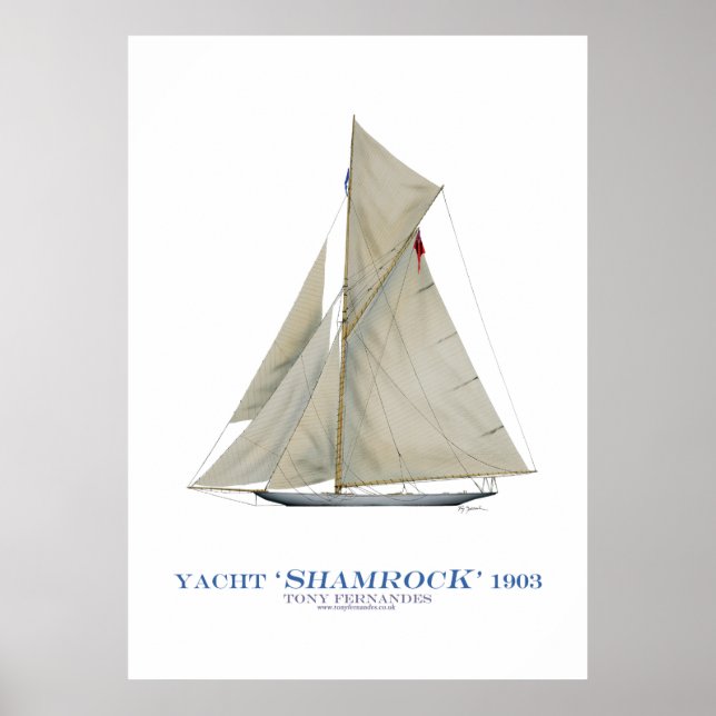 americas cup yacht 'shamrock', tony fernandes poster (Front)