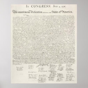 America's Declaration Of Independence Poster