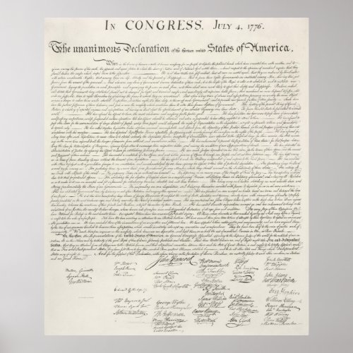 Americas Declaration Of Independence Poster