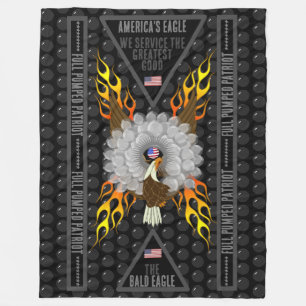 America's Eagle Full Pumped Patriot Fleece Blanket