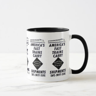 America's Fast Trains Carry Railway Express Mug