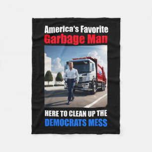 Americas Favorite Garbage Man Here To Clean_up The Fleece Blanket