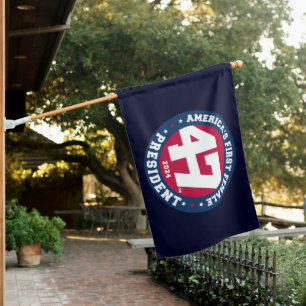 America's First Female President Election 2024 House Flag