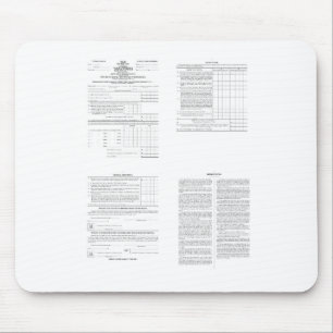 America's First Income Tax Form 1040 from 1913 Mouse Pad