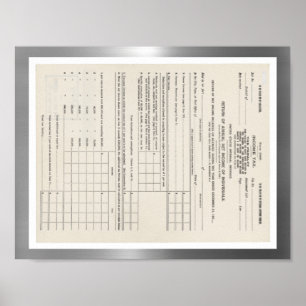 America's First Income Tax Form 1040 Poster