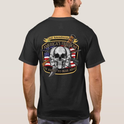 Americas freedom the right to bear arms t_shirt