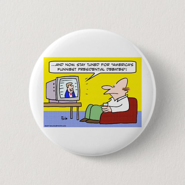 americas funniest presidential debates button (Front)