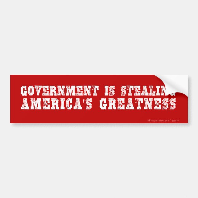 America's Greatness Bumper Sticker (Front)