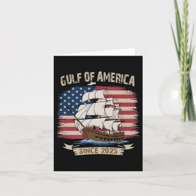 Americas Gulf Mexico Presdent Trump Est 2025 Ameri Card (Front)