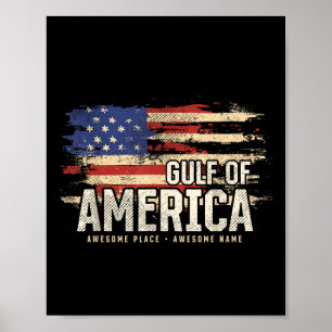 Americas Gulf Of Usa Grunge Patriotic Poster