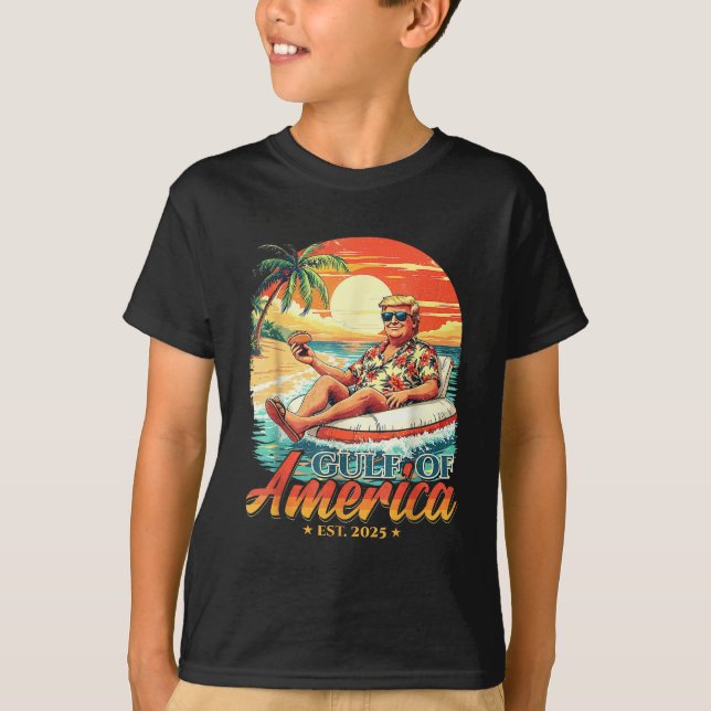 Americas Gulf Trump 2024 Retro Beach Usa America M T-Shirt (Front)