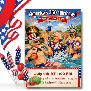 America's Heros Celebrating America's 250th BBQ Invitation