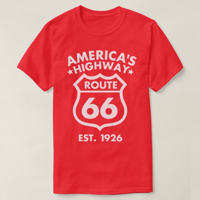 Americas Highway Route 66 T-Shirt (Design Front)