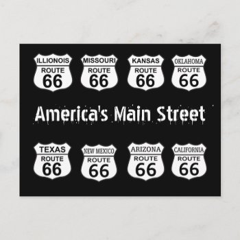 America's Main Street Route 66 Postcard by ImpressImages at Zazzle