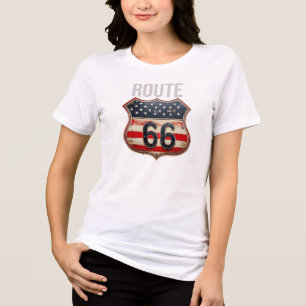 America's Main Street Route 66 women's Tri-Blend Shirt