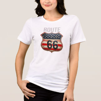 America's Main Street Route 66 women's Tri-Blend Shirt