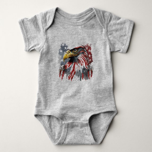 America's Majestic Eagle Baby Bodysuit (Front)