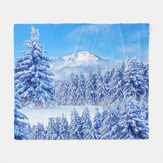 America's Mountain Pikes Peak Fleece Blanket (Front (Horizontal))
