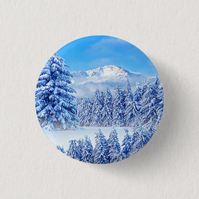 America's Mountain Pikes Peak Keychain Button (Front)