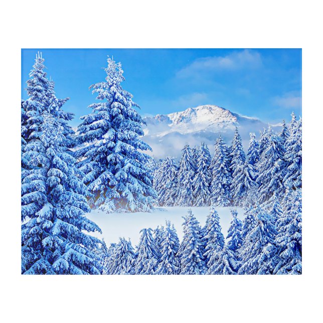 America's Mountain Pikes Peak Thank You Card Poste Acrylic Print (Front)